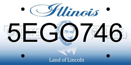 5EGO746 Illinois License Plate