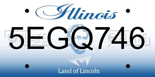 5EGQ746 Illinois License Plate