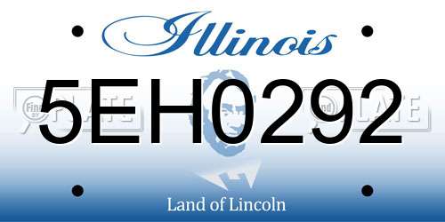 5EH0292 Illinois License Plate