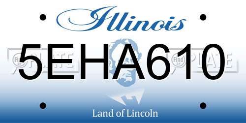 5EHA610 Illinois License Plate