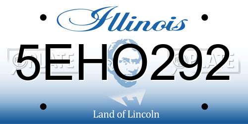 5EHO292 Illinois License Plate