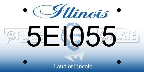 5EI055 Illinois License Plate