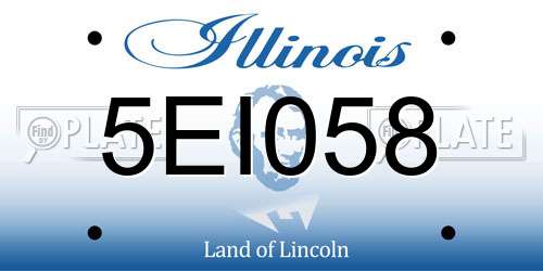 5EI058 Illinois License Plate