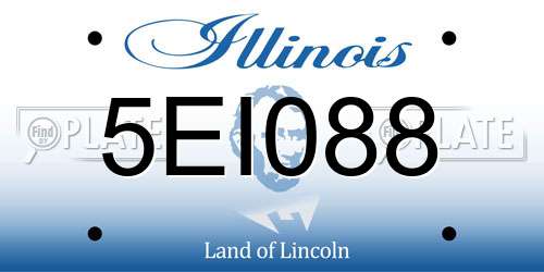 5EI088 Illinois License Plate