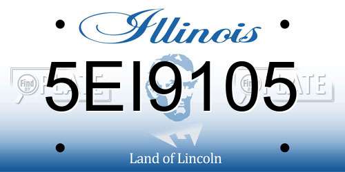 5EI9105 Illinois License Plate