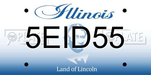 5EID55 Illinois License Plate