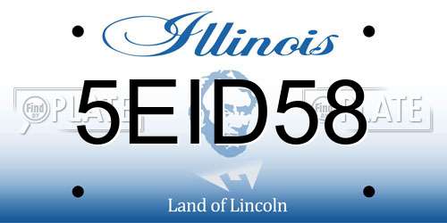 5EID58 Illinois License Plate