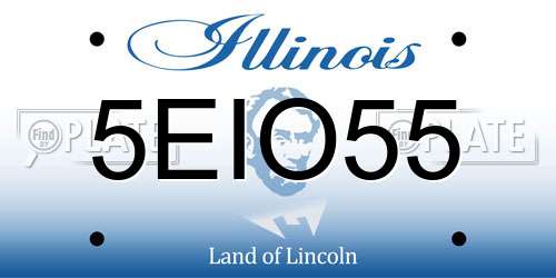 5EIO55 Illinois License Plate