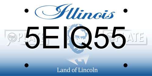 5EIQ55 Illinois License Plate