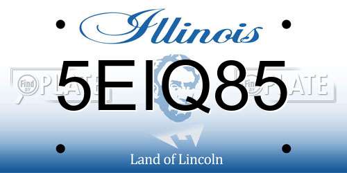 5EIQ85 Illinois License Plate