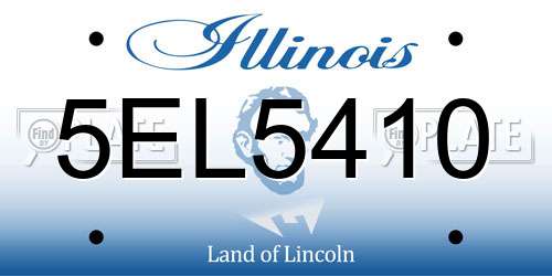 5EL5410 Illinois License Plate