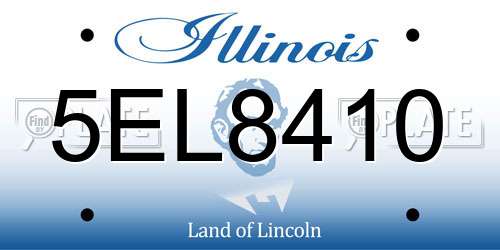 5EL8410 Illinois License Plate