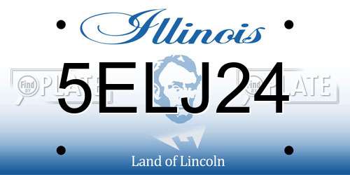 5ELJ24 Illinois License Plate