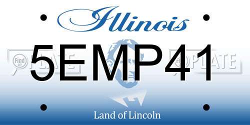 5EMP41 Illinois License Plate