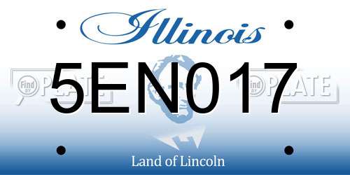 5EN017 Illinois License Plate