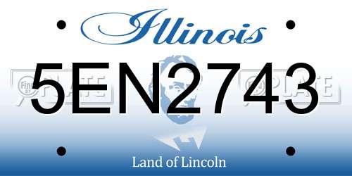 5EN2743 Illinois License Plate