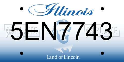 5EN7743 Illinois License Plate