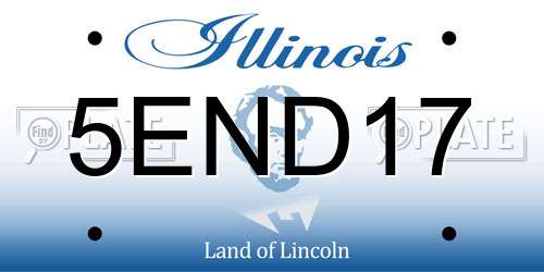 5END17 Illinois License Plate