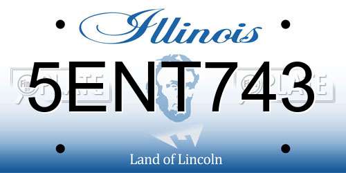 5ENT743 Illinois License Plate