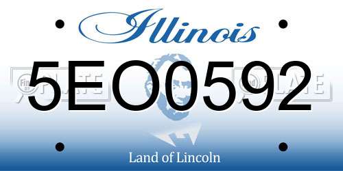 5EO0592 Illinois License Plate
