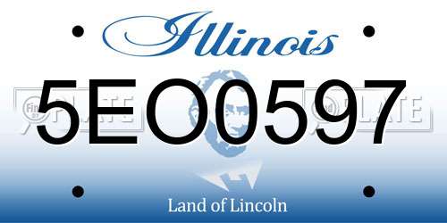 5EO0597 Illinois License Plate