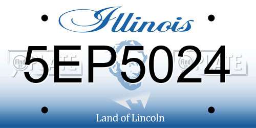 5EP5024 Illinois License Plate