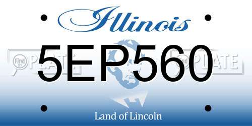5EP560 Illinois License Plate
