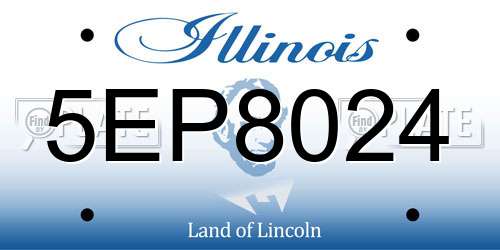 5EP8024 Illinois License Plate