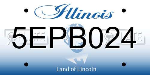 5EPB024 Illinois License Plate