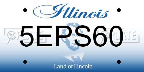 5EPS60 Illinois License Plate
