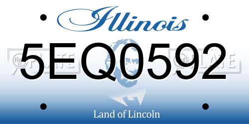 5EQ0592 Illinois License Plate