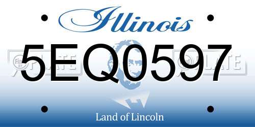 5EQ0597 Illinois License Plate