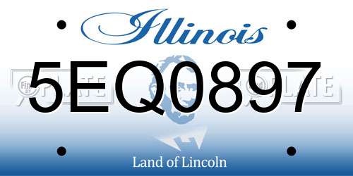 5EQ0897 Illinois License Plate