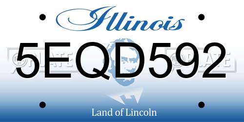 5EQD592 Illinois License Plate