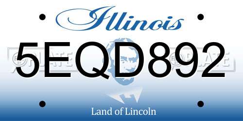 5EQD892 Illinois License Plate