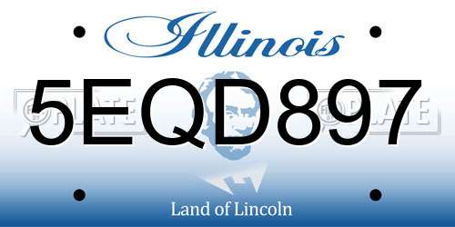 5EQD897 Illinois License Plate