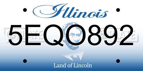 5EQO892 Illinois License Plate