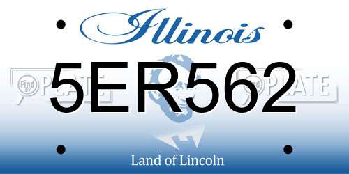 5ER562 Illinois License Plate