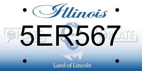 5ER567 Illinois License Plate