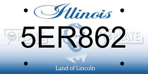 5ER862 Illinois License Plate