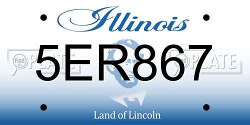5ER867 Illinois License Plate