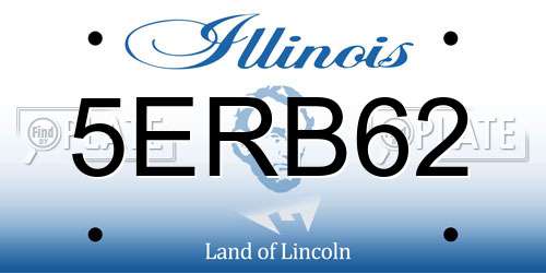 5ERB62 Illinois License Plate