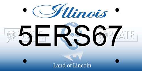 5ERS67 Illinois License Plate