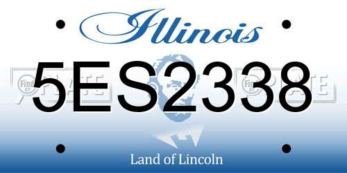 5ES2338 Illinois License Plate