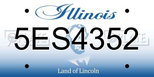 5ES4352 Illinois License Plate