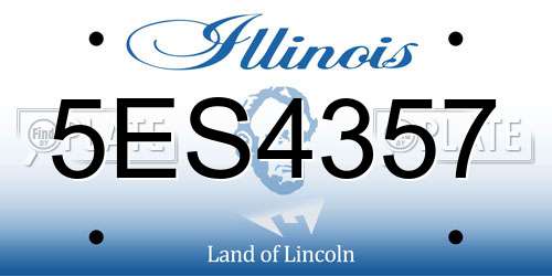 5ES4357 Illinois License Plate