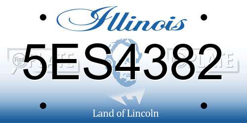 5ES4382 Illinois License Plate