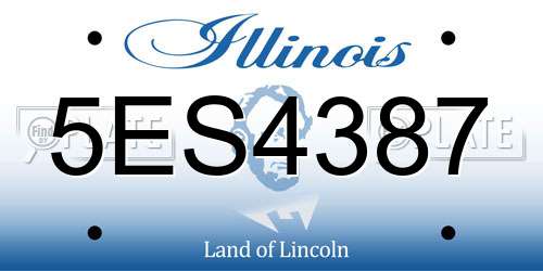 5ES4387 Illinois License Plate