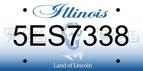 5ES7338 Illinois License Plate