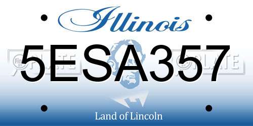 5ESA357 Illinois License Plate